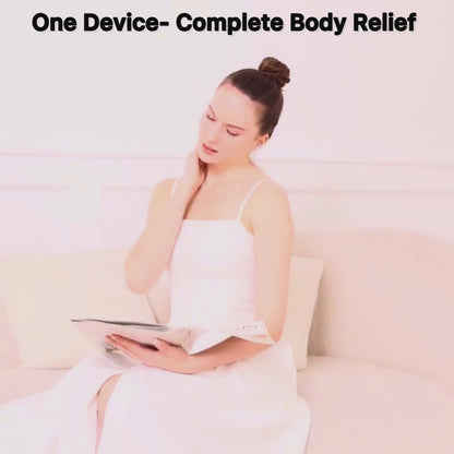 Rechargeable Neck, Shoulder & Full Body Massager with Heat | Shiatsu Deep Tissue Kneading for Pain Relief – Portable, Cordless & Hands-Free
