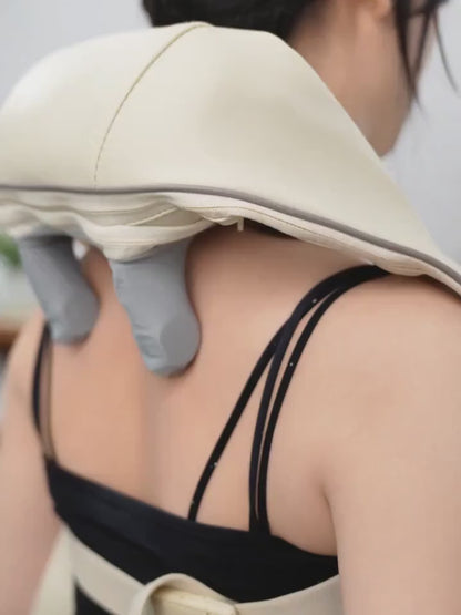 Rechargeable Neck, Shoulder & Full Body Massager with Heat | Shiatsu Deep Tissue Kneading for Pain Relief – Portable, Cordless & Hands-Free
