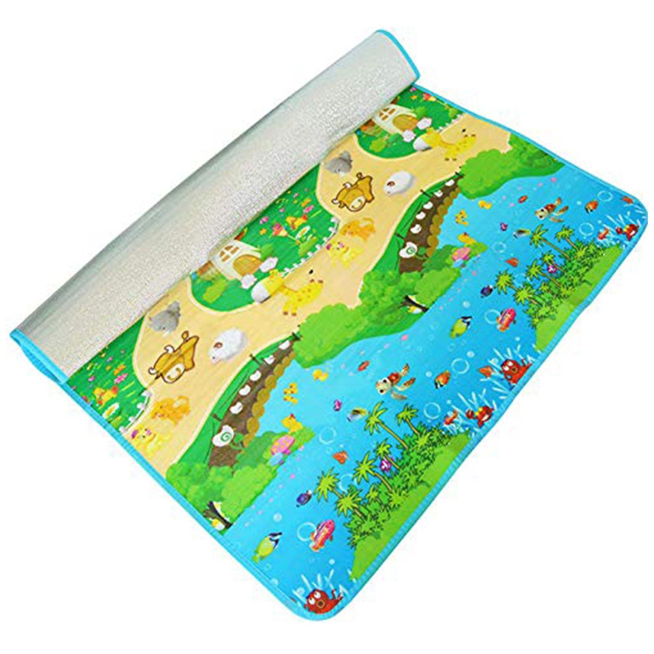 Waterproof Baby Play Crawl Floor Mat for Kids – Soft Foam Tummy Time Mat with Double-Sided Design | Portable & Cushioned Play Area for Home, School, Picnic