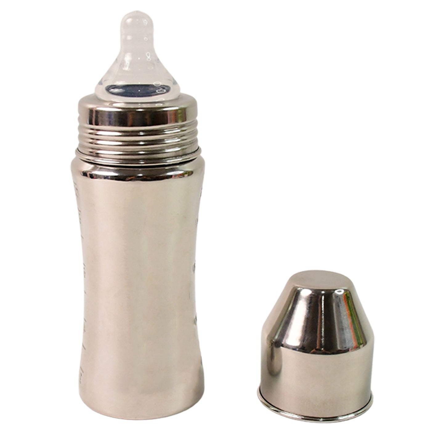 PureSip Baby Feeding Bottle – 250ml Stainless Steel with Anti-Colic Silicone Nipple